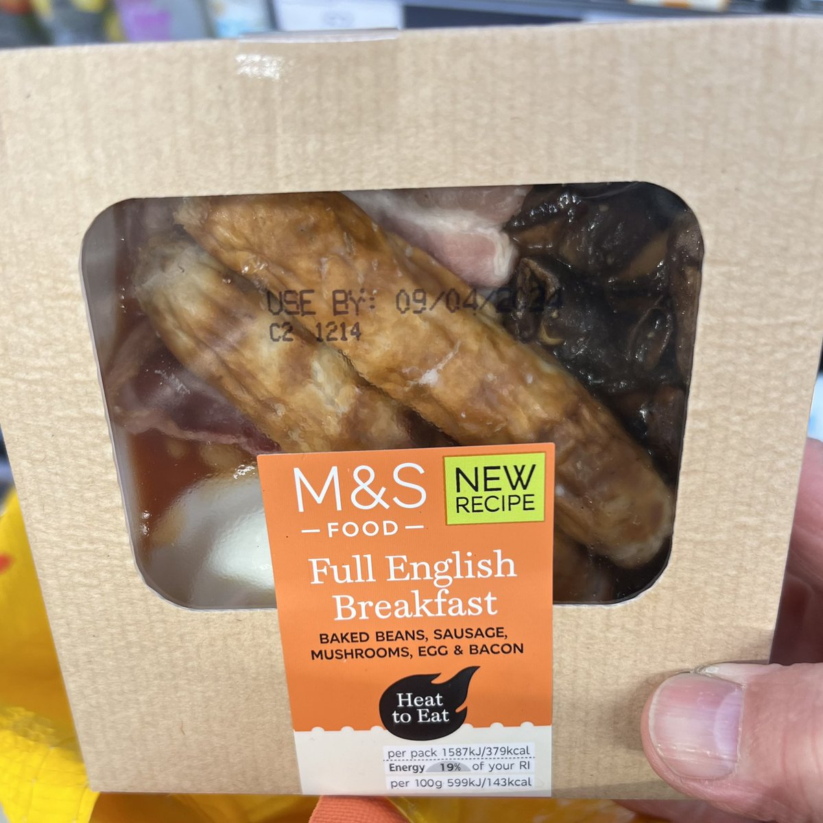 What a time to be alive. The full English breakfast in a box. #fullenglish #marksandspencer