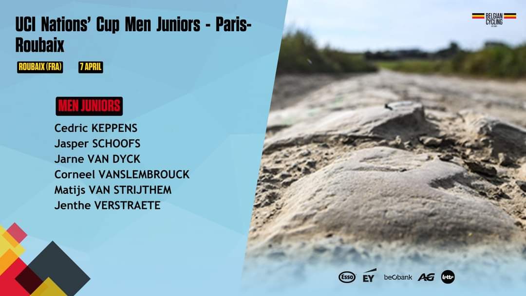 The cobbles of l'Enfer du Nord 🔥 await our @BELCyclingTeam as they will race the Junior version of Paris-Roubaix 🇨🇵 ahead of the pro peloton | bit.ly/49lCC6V #ParisRoubaix #EnferduNord