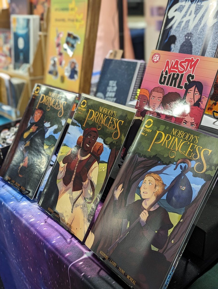 ErinKeepers's tweet photo. First table in a year+ 😬 #comics #art #sccc2024 https://t.co/GqBQyXDBVP