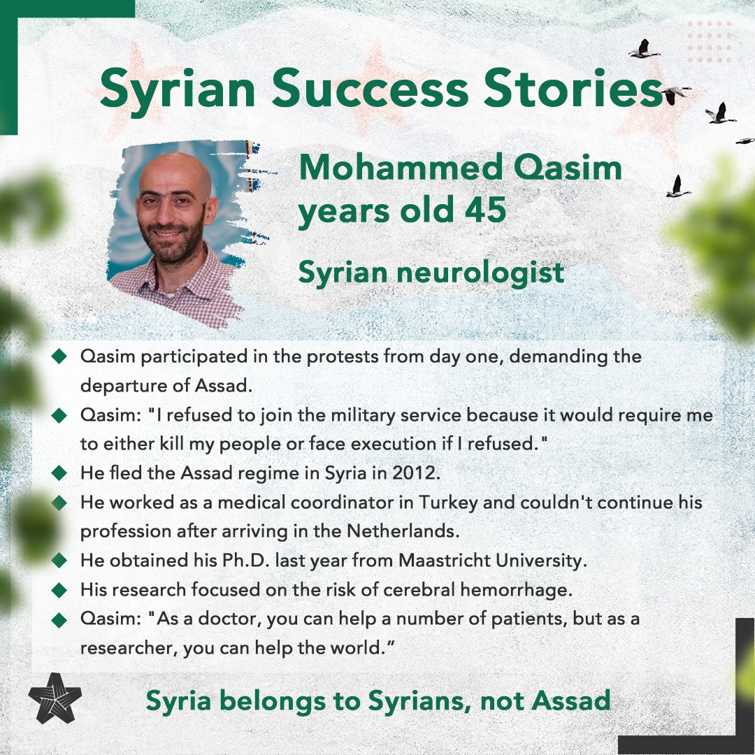 Day by day, Syrians continue to demonstrate their creativity and success beyond the confines of the oppressive Assad regime, surpassing its destructive governance and affirming the remarkable capabilities of the Syrian people. #Syria #Syrians #success #Stories