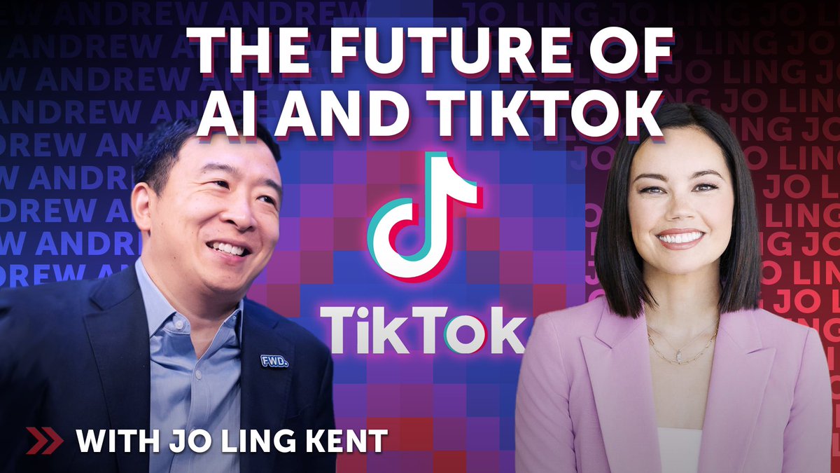 Monday on andrewyang.com/podcast senior @CBSNews business and tech correspondent @jolingkent joins to talk the divergence in AI, the ownership of TikTok, Truth Social, the Fed and more.