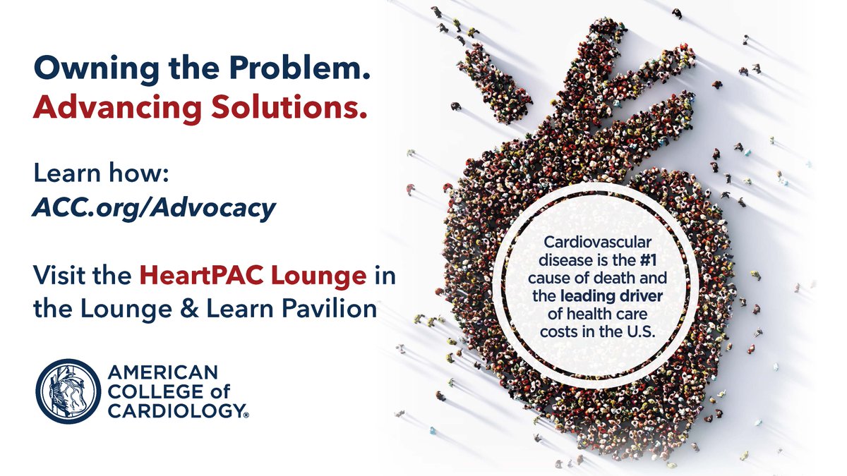 Be sure to swing by the #HeartPAC Lounge in the Lounge & Learn Pavilion at #ACC24! You can discuss #HealthPolicy with #ACCAdvocacy staff, connect with your fellow ACC Advocates and more. Explore current advocacy priorities here ➡️ bit.ly/3PJcn3l