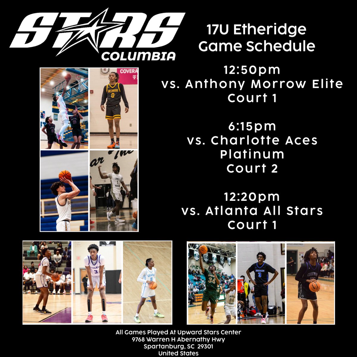 Headed to Sparkle City for the first tourney weekend of the spring...looking forward to a great travel season.
<a href="/seth_adams0/">Seth Adams</a> <a href="/UpwardStarsCola/">Upward Stars Columbia</a>