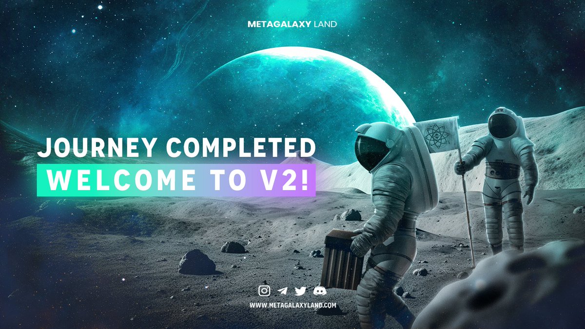 We're thrilled to announce the successful completion of our V2 token migration! 🎉 A huge thank you to our dedicated community for your support through this significant milestone for #MetaGalaxyLand. Here's to new beginnings and a vibrant future in the cosmos! 🌌 #Migration