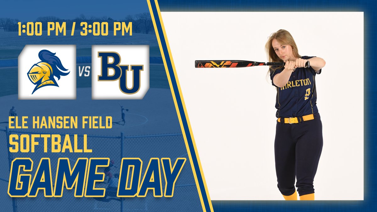 It's a "Maize Out" for the Carleton Softball home opener as the Knights start conference play by hosting Bethel University for 1 PM doubleheader at Ele Hansen Field. 
📺: ow.ly/utkc50R7tsw
📊: ow.ly/q1zB50R7tsv
#d3softball