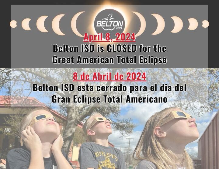 The Great American Total Eclipse occurs once every 400 years! Visit our Teaching & Learning Eclipse page for educational resources and activities. Send pics of your favorite moments to communications@bisd.net. Remember to protect your eyes using the glasses we provided.