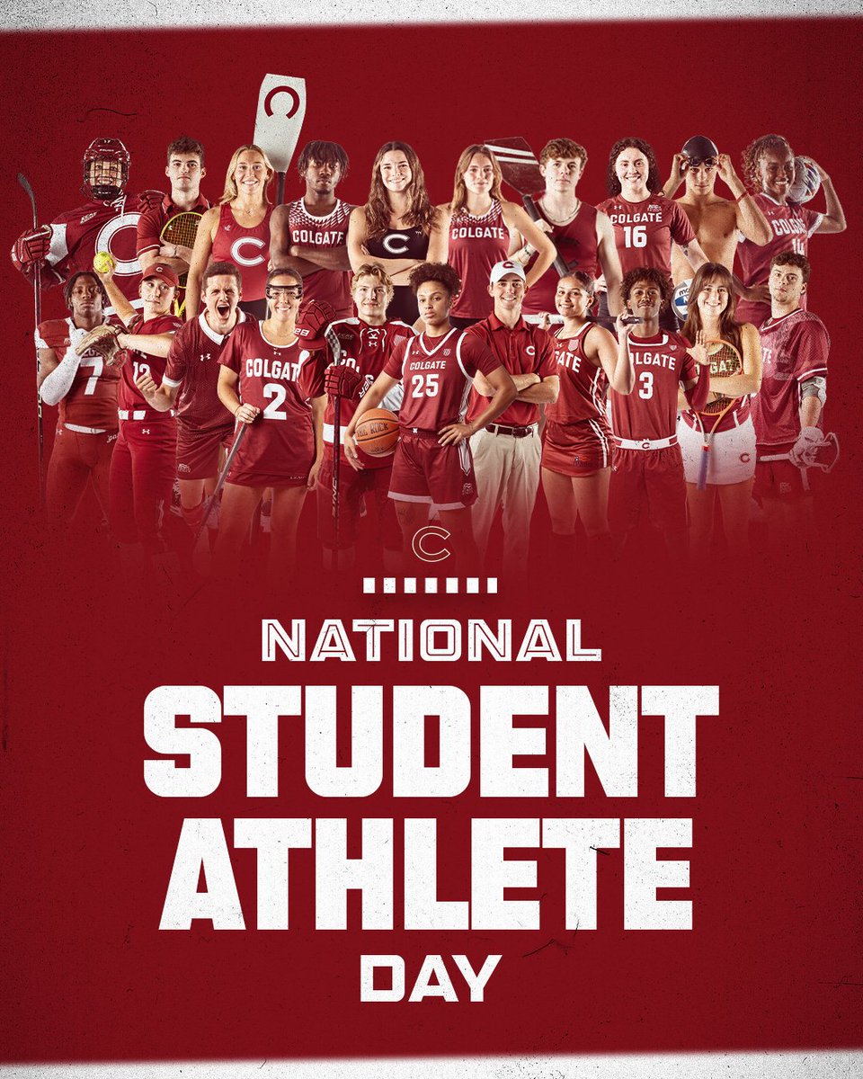 Happy National Student-Athlete Day! Celebrating our dedicated, hard-working student-athletes who represent Colgate at the highest level inside and outside the classroom. #GoGate | #NationalStudentAthleteDay