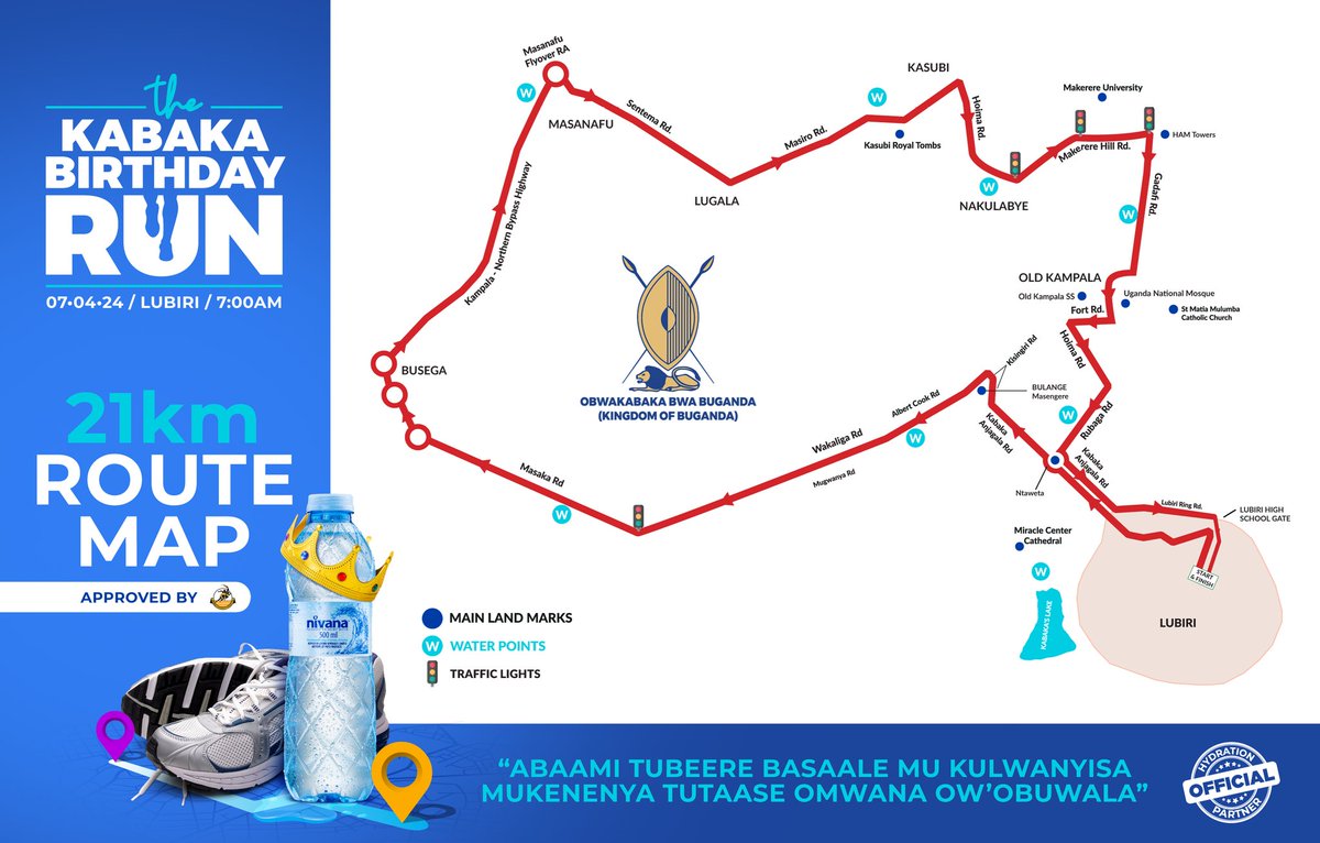 The #KabakaBirthDayRun route maps are locked in! 💪 Are you ready to lace up and put in the work? #RefreshWithNivana