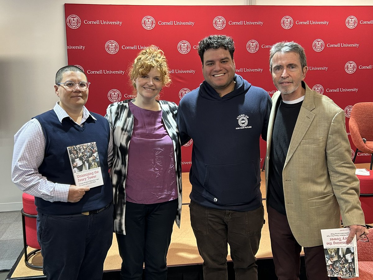 Zoe Carey @UAW7902 , Lisa Ohta @alaa2325, and Regional Director @mancillabrando attended a talk by former UAW Local 2300 President and organizer Al Davidoff about his recent book on organizing staff and custodians at Cornell. #organize