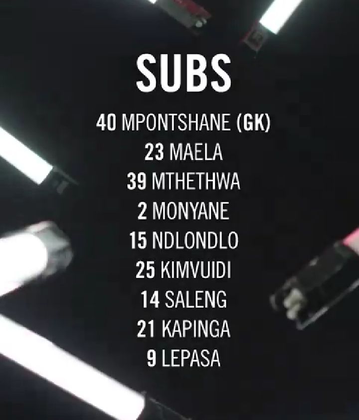 Let's get ready to Rumble ☠️🏴‍☠️

This is how Josè lined Up his Boys today

#OnceAlways
#UpTheBucks
#OrlandoPirates