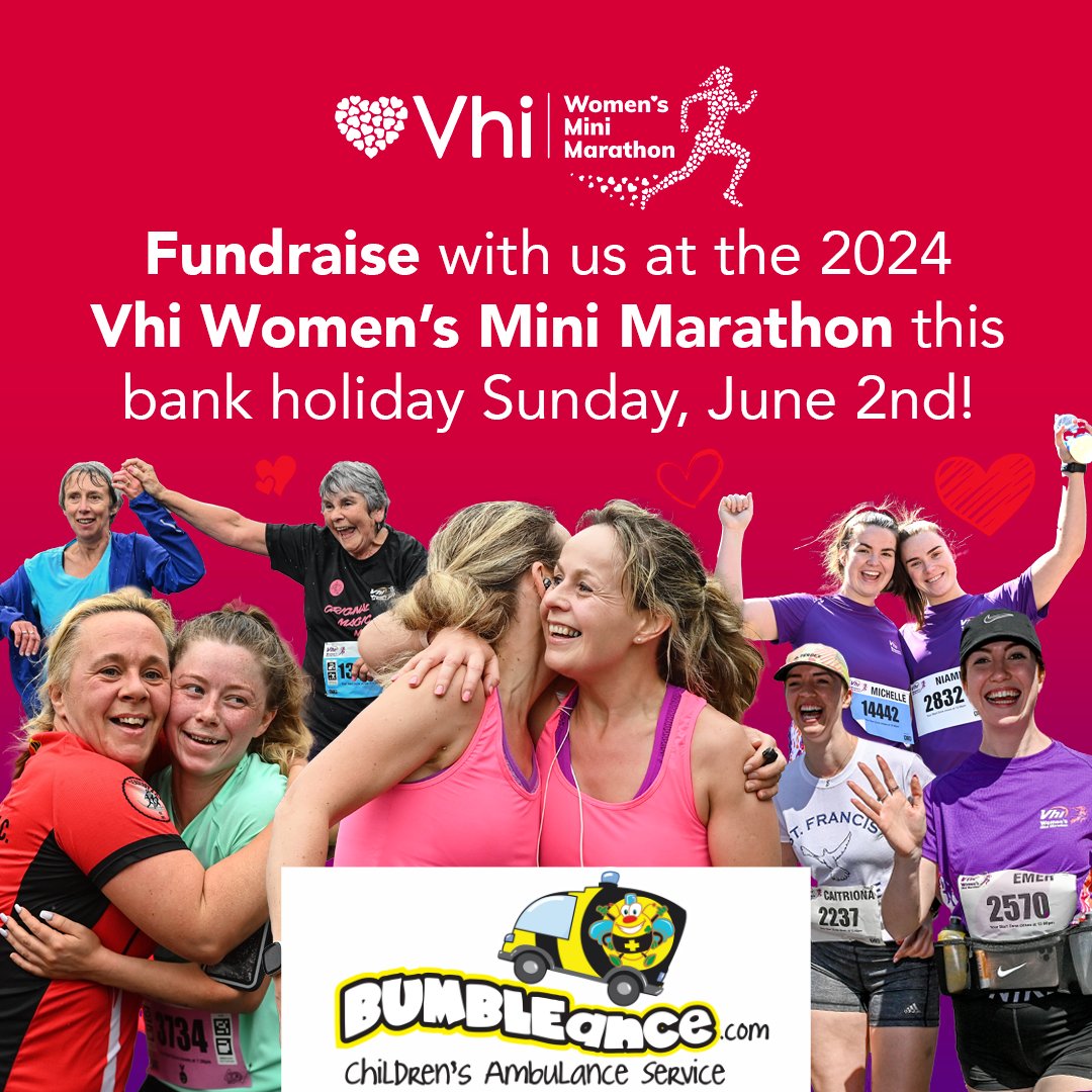 Theres a different BUZZ when you run for BUMBLEance ! Join us & run the VHI Women's Mini Marathon to support Bumbleance 💛 Let's lace up our sneakers & hit the pavement for a great cause! Together, we can make a difference & help provide vital transportation for sick children.