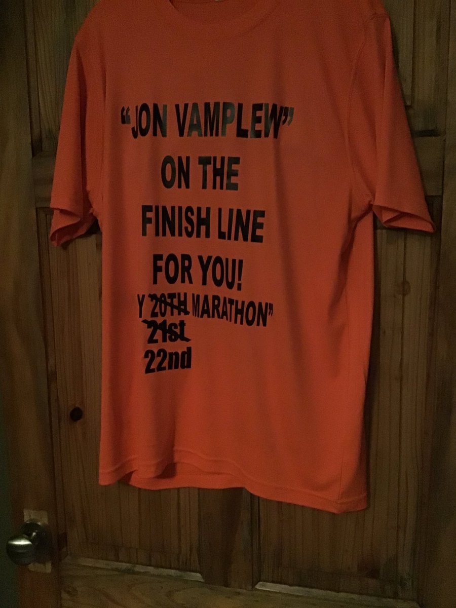 Ready for the Southampton Full Marathon tomorrow, my 10th Southampton Marathon, no one has done more than 5, my 22nd overall, T-shirt is ready <a href="/mavery1986/">Michael Avery</a> <a href="/andyvalente/">andrew valente</a> <a href="/ABPMarathon/">ABP Southampton Marathon</a> @GHRSouthNews <a href="/damienrobi/">Damien Robitaille</a> @FootstepsGambia <a href="/NFMarathon/">New Forest Marathon</a> 🏃🏼‍♂️
