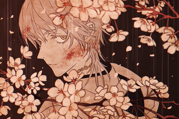 鶴丸国永(刀剣乱舞) 「鶴丸国永と朝顔 」|なつののイラスト