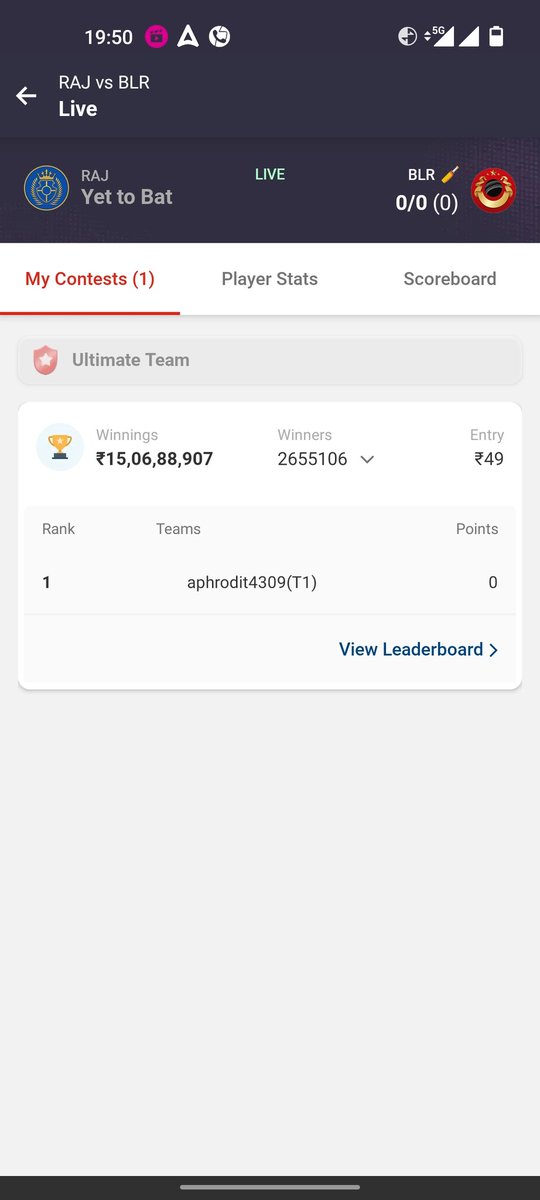 Sandeep57847446's tweet photo. @My11Circle     still result is not updating.  Have any issue with my11 circle ,   kuch to panga h isme https://t.co/TsbnAuVjXx
