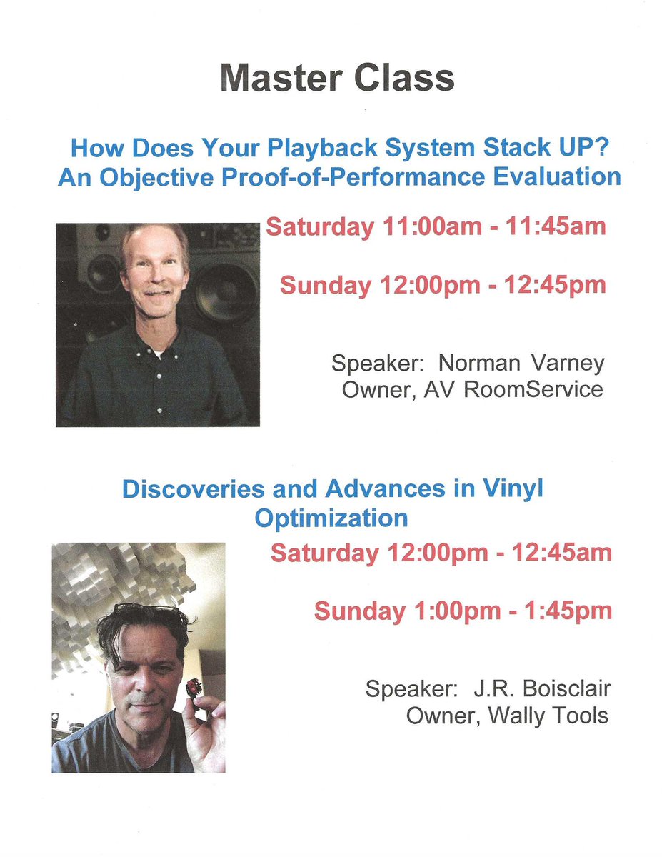 AVRoomService's tweet image. Axpona next weekJ.R. of Wally Tools &amp;amp; AVRS are sharing booth space again in Market Place #9201, &amp;amp; we are both doing seminars. We believe that our booth offers more value to the audiophile than any other at the show. Stop &amp;amp; ask us how we can help you optimize your existing system.