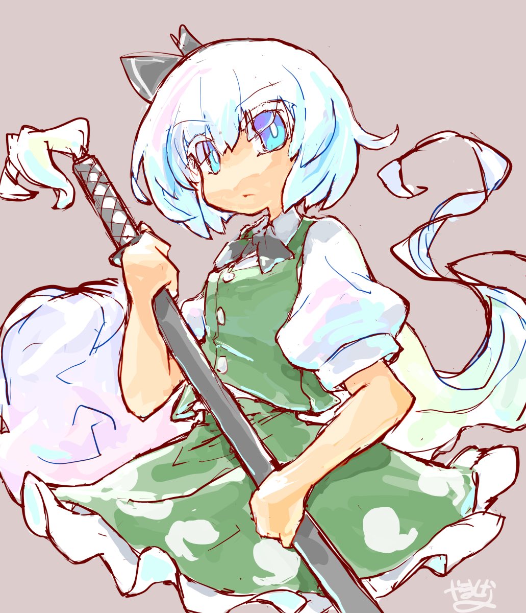 魂魄妖夢 ,半霊 「ようむさん。#東方Project#4月6日は妖夢の日 」|やましなのイラスト