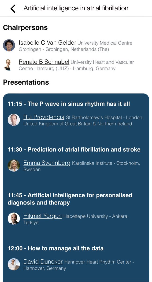 Honored for contributing to this session on a trending topic: #AI. #EHRA in #Berlin 7th April 11:15 to 12:15. “#artificialintelligence in #atrialfibrillation”. I will defend an investigation that despite being >100 years old remains largely under-explored