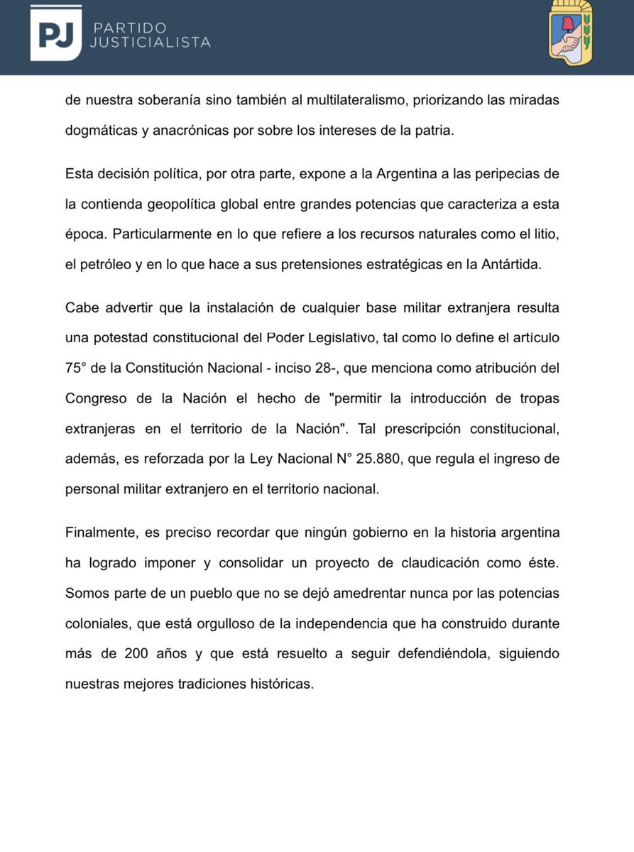 PJ_SantaFe's tweet photo. LA SOBERANÍA NO SE NEGOCIA, LA DIGNIDAD NO SE ENTREGA 🇦🇷 https://t.co/KL4QUldt70
