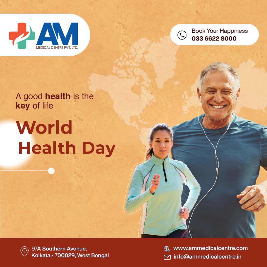 Today, let's celebrate World Health Day by prioritizing self-care, promoting mental wellness, and fostering healthier communities together! 🌍💪 #WorldHealthDay #WellnessMatters #AMMedicalCentre #AMmedical #HealthcareForAll