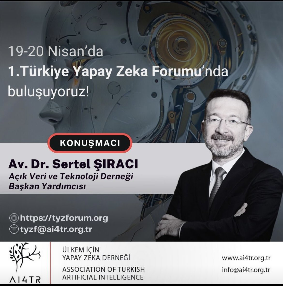 📍Açık Veri & Yapay Zeka İlişkisi ⏰ 19-20 Nisan Türkiye Yapay Zeka Forumu 👉 Katılım için tyzforum.org