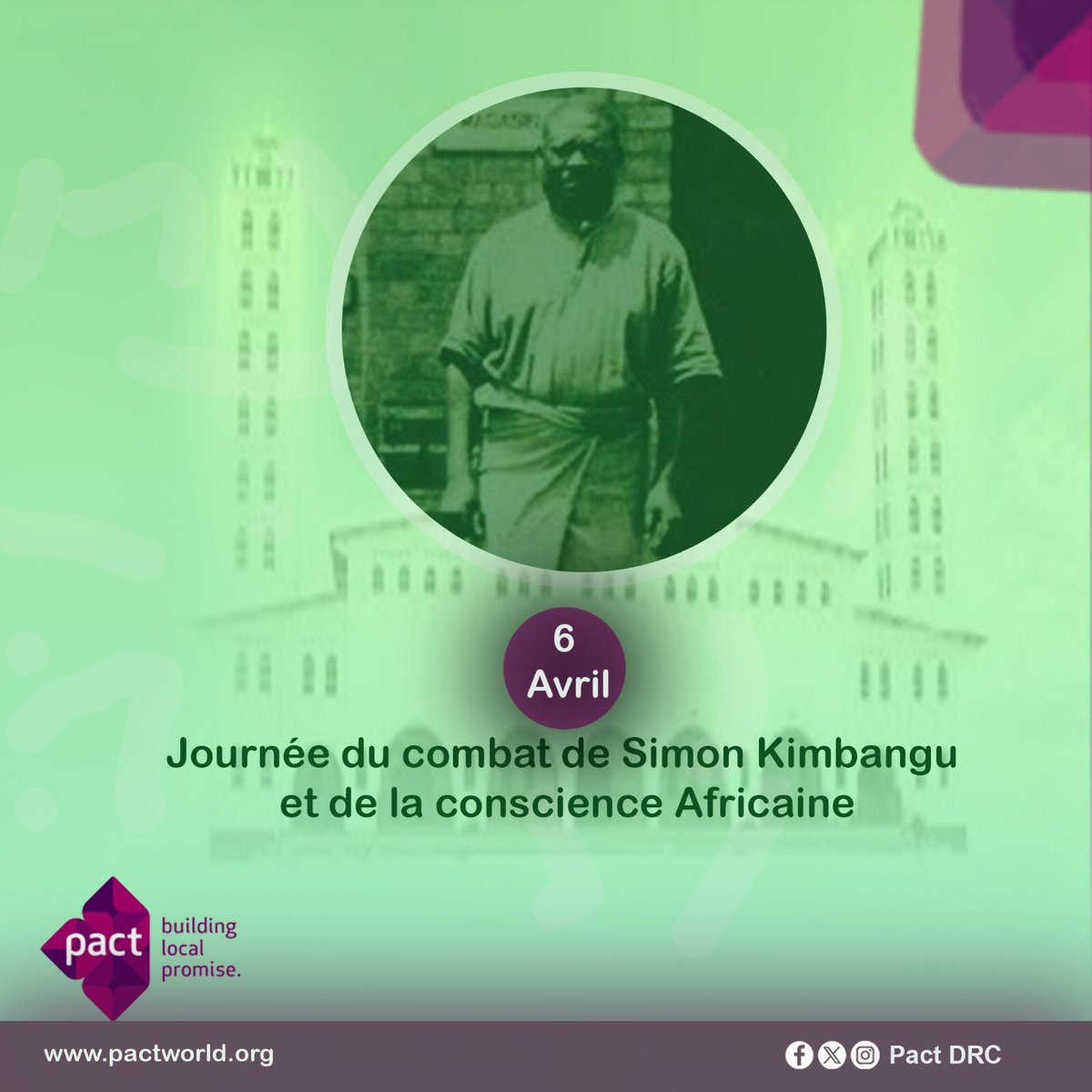 PactDRC's tweet photo. Kimbangu’s day🟢⚪️ https://t.co/XYoLkqJAuh