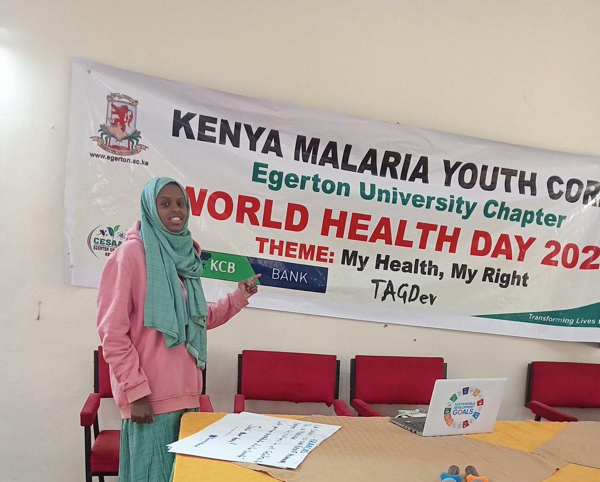 World health day at Egerton University  creating awareness on zero Malaria