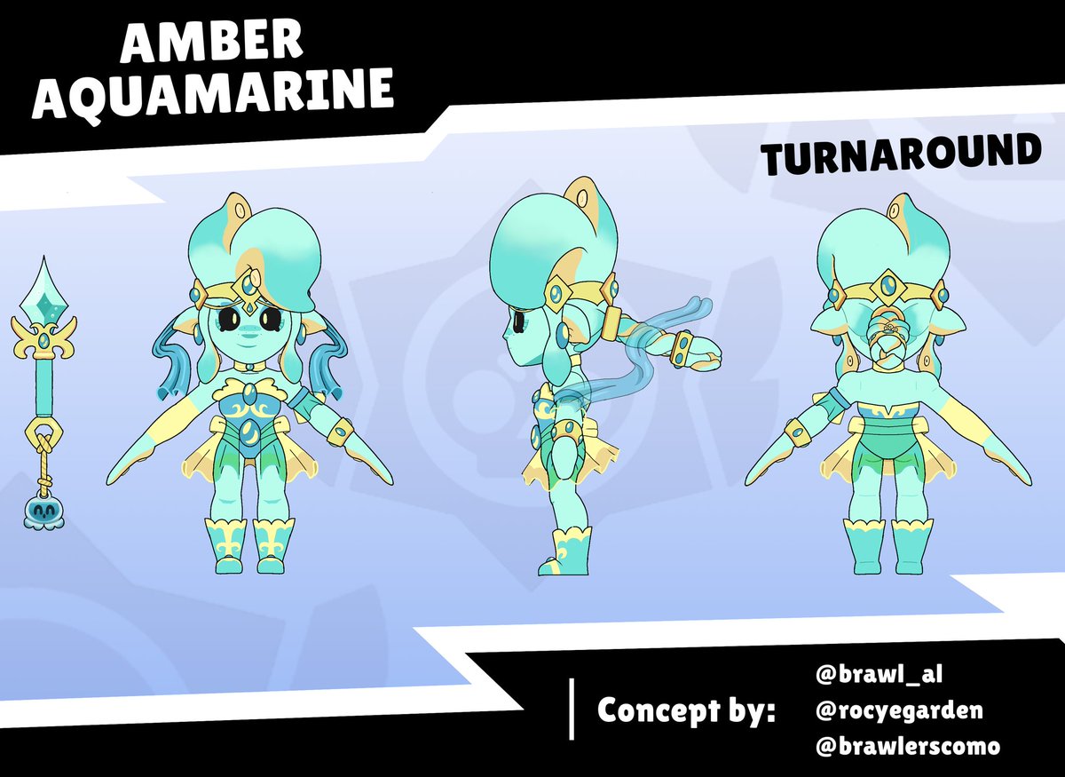 Rocyegarden's tweet image. Amber aquamarine its here! 💎🌊

The first skin collab from me, @BrawlersComo and @brawl_al 

Link for vote: make.supercell.com/en/user/rocye-…

#supercellmake #BrawlStarsArt #brawlstarsfanart #BrawlStars