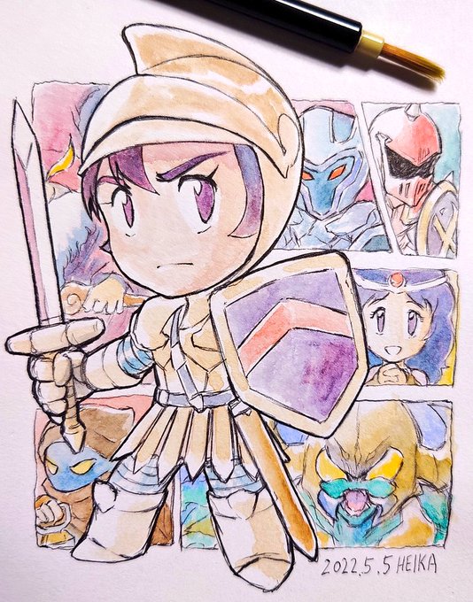「1boy holding shield」 illustration images(Latest)