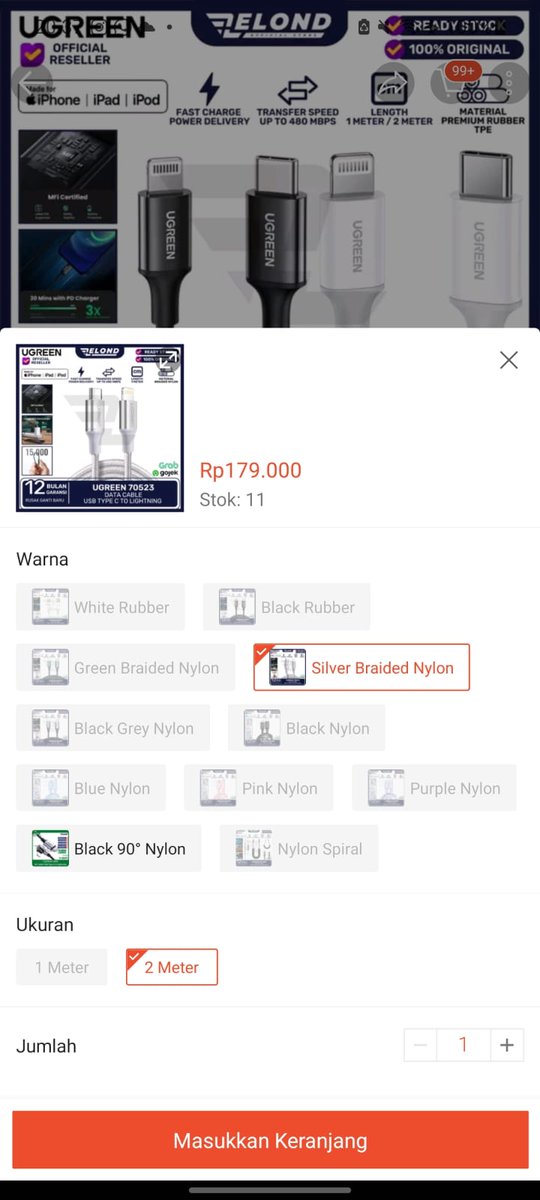 jsngi_'s tweet photo. Wts Kabel data tipe c-lighting fast charge ugreen bahan braided nylon panjang 2 meter
Dijual soalnya salah beli😭😭
Aku dom jatim. Bisa co oren tapi splitpay ya soalnya admnya hampir 10% 🤧
Tanya tanya dm aja lgsg
#zonauangᅠ #zonajajanᅠᅠᅠ https://t.co/it3Kjsr6Hy
