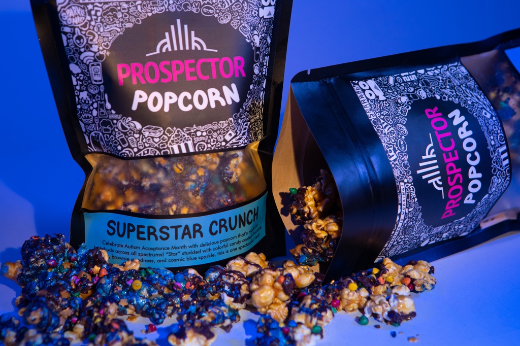 Get 15% Off Superstar Crunch! Made for popcorn fans across all spectrums ⭐️ Celebrate Autism Acceptance Month all through April with us 🍿💖 ProspectorPopcorn.org
#ProspectorPopcorn #GourmetPopcorn #SparkleOn #WorkingIsWorking #Popcorn #AutismAcceptanceMonth #AAM