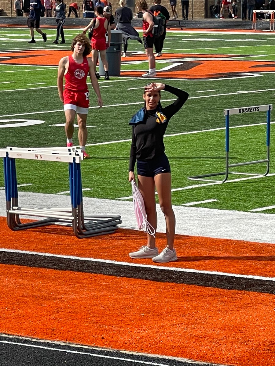 I’ll be cheering loud from afar today sending big brother in my place but wishing my girl good luck! Give them hell Rylee Rose Johnson. #freshman #trackgirl