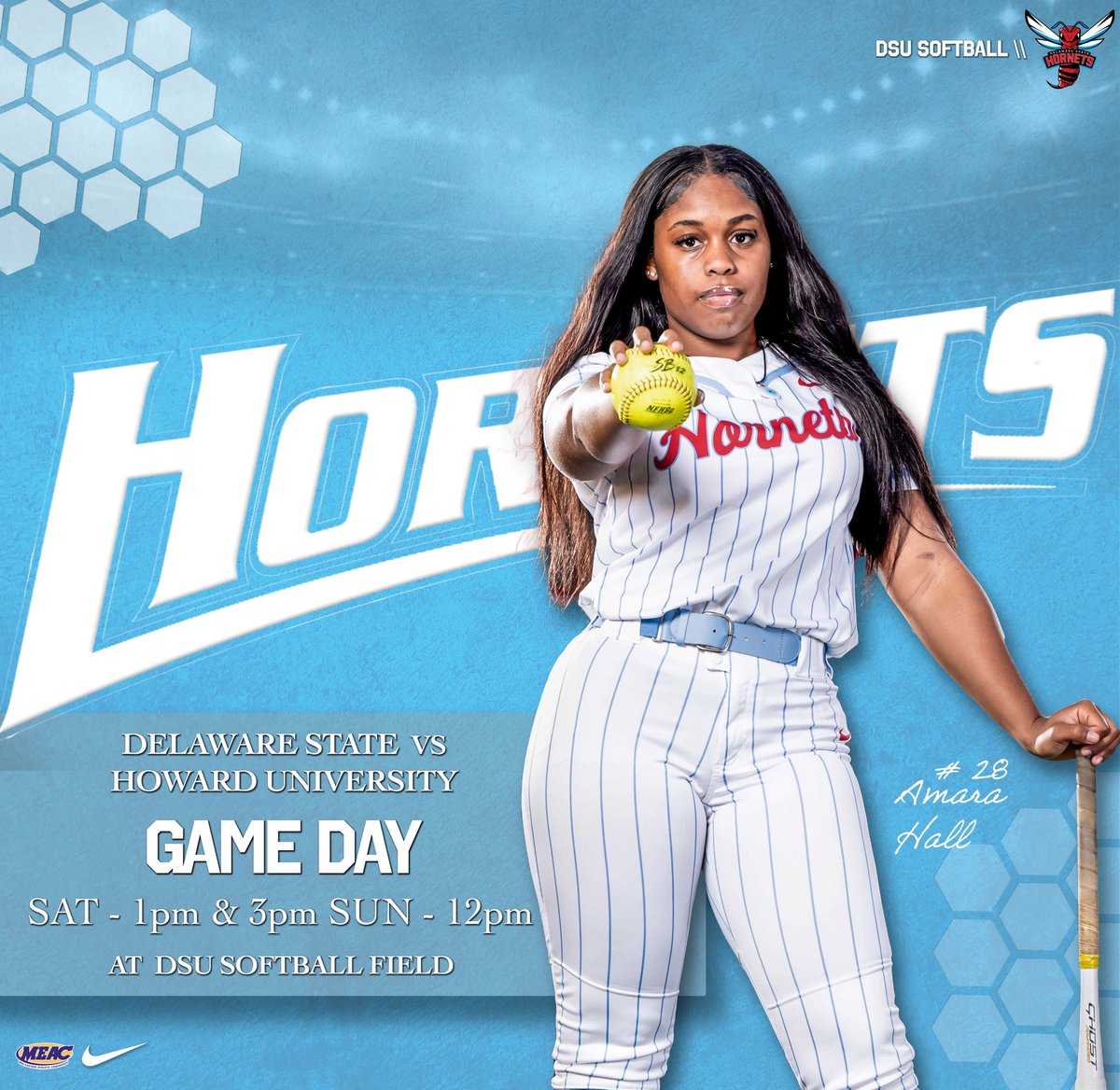 🗣 IT’S GAMEDAY🥎 🆚 Howard University 📍Dover, DE. 🏟 DSU Softball Field ⏰ 1:00 P.M. || 3:00 P.M. 🎥 Hornets All-Access #GoHornets #MakeAStatement #LegacyandPride