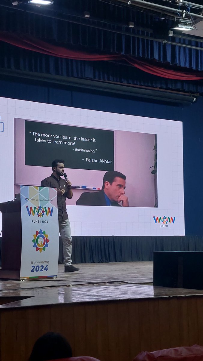 My talk was on #WebXR, specifically AR on the web. A few snippets, captured by <a href="/swarali_03/">Swarali Deshpande</a> 👇