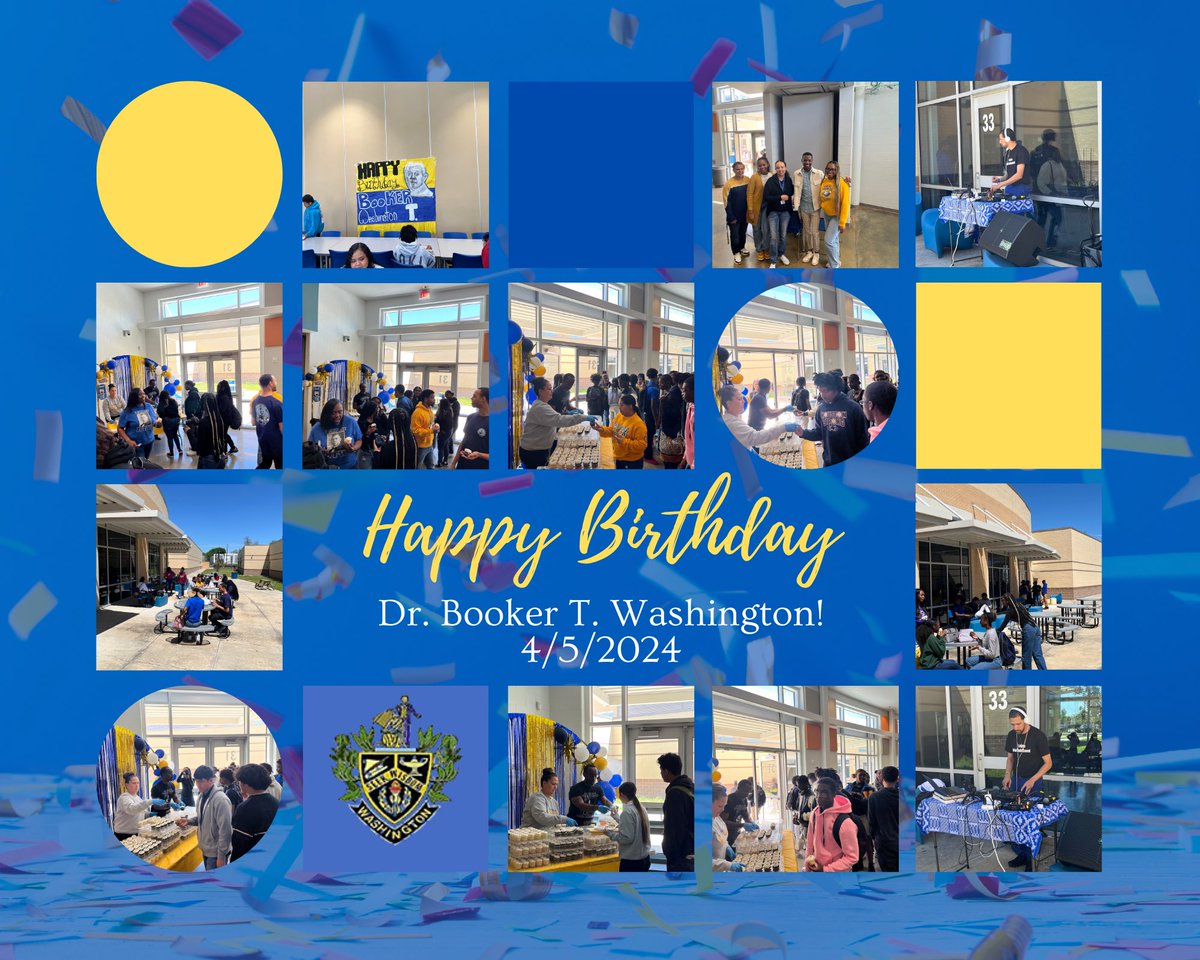 We celebrated our namesake, Dr. Booker T. Washington, yesterday for his birthday. Our principal, @_cphilli2, provided cupcakes 🧁 to all of our scholars during lunch & the patio was open w/ a DJ to play music for this special occasion. #WhatAnHonor