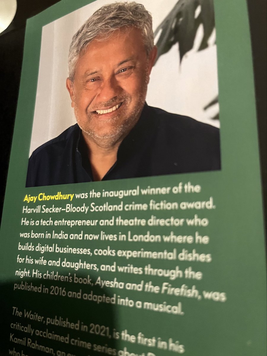 I wanted to say a big big thank you to publishers @vintagebooks @HarvillSecker and #AmeliaRushen for kindly sending me a gifted hardback finished copy of @ajaychow breathtaking police procedural spy thriller of fourth book in the #DetectiveKamilRahman series thank you so much.