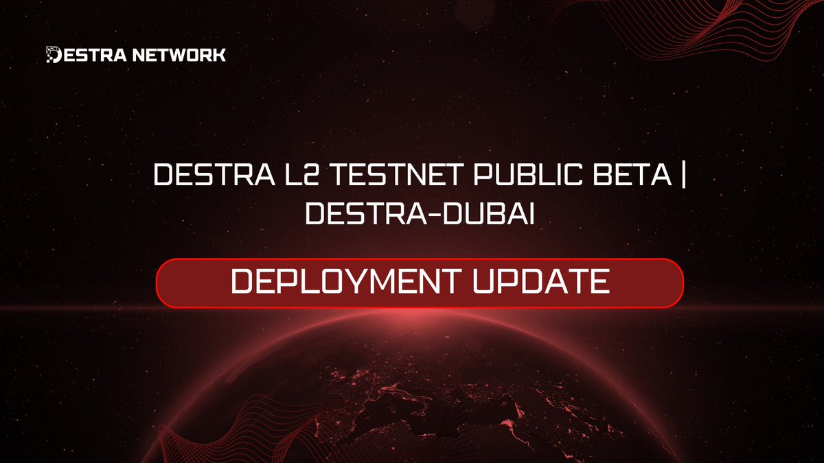 Destra Network | Destra L2 Testnet Public Beta

Destra-Dubai - Deployment Update 

Today, we completed testing and deployment of the Data Available Committee and the ZkEVM Prover, which play an important role in the Destra L2 Blockchain. 

- Data Available Committee(DAC): It is a