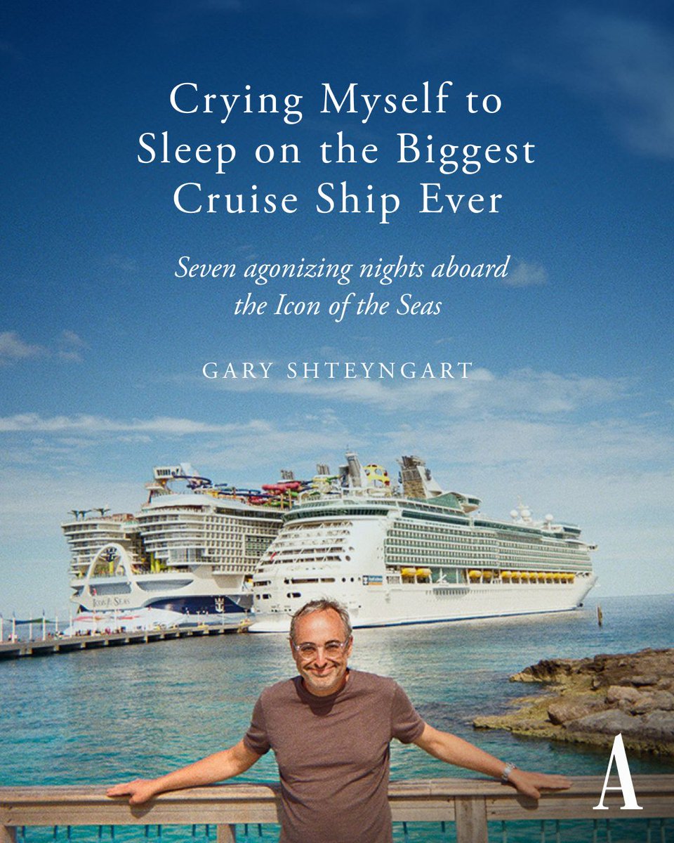TheAtlantic's tweet photo. “It looks like a hodgepodge of domes and minarets, tubes and canopies, like Istanbul had it been designed by idiots.”
@Shteyngart embarks on the Icon of the Seas, the biggest cruise ship that’s ever sailed: https://t.co/5t7qAOL7da https://t.co/4jTYtlAcXM
