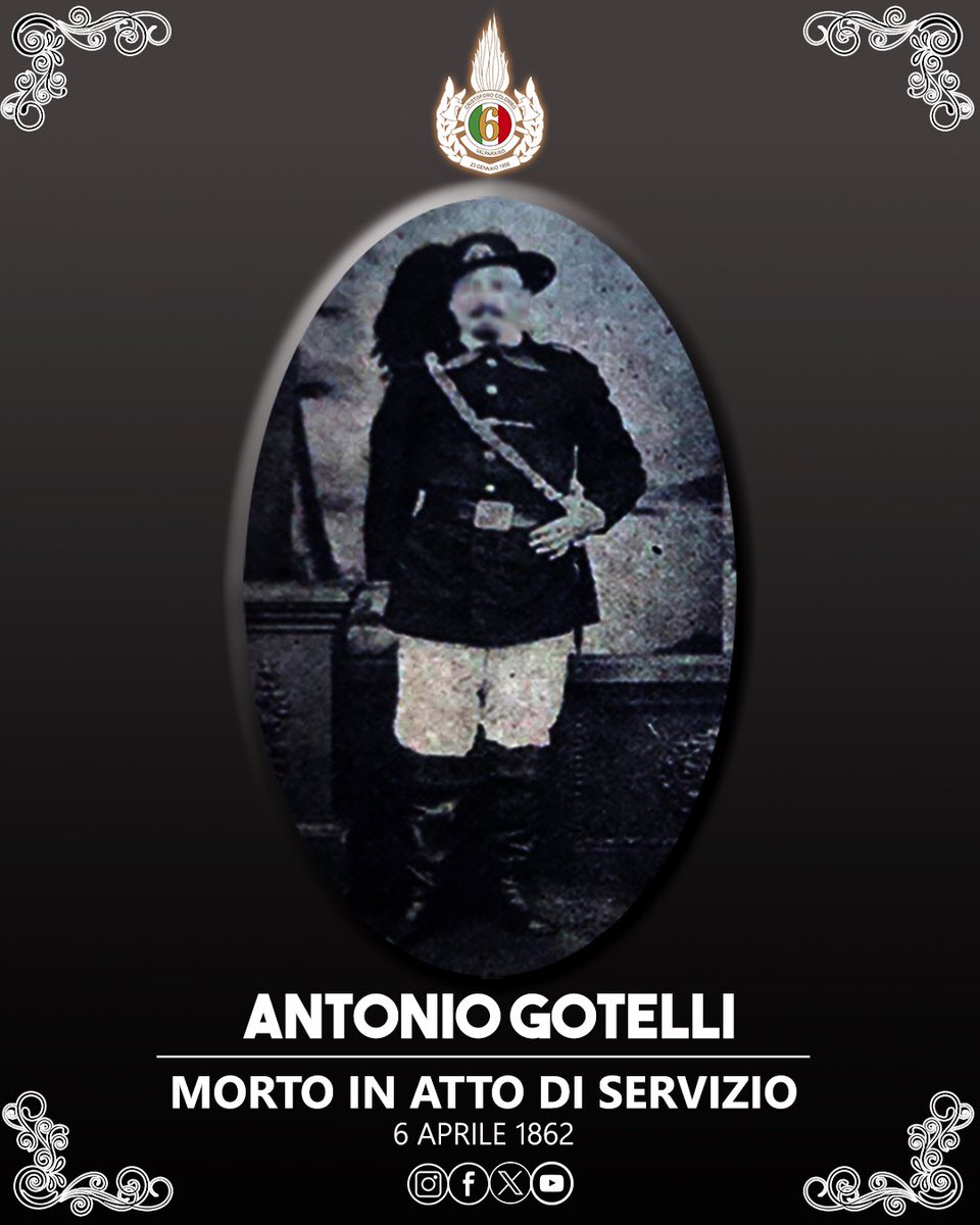 ANTONIO GOTELLI, MÁRTIR DEL DEBER
6 abril 1862 fallece el fundador a consecuencia de neumonía contraída en incendio en Plaza de la Victoria el 4 abril
Conoce más sesta.cl/historia/marti…
<a href="/ItalyinChile/">Italy in Chile</a> 
#EfeméridesSestinas #CBV1851 #vivereALLitaliana #SestaCBV #Valpo #Chile