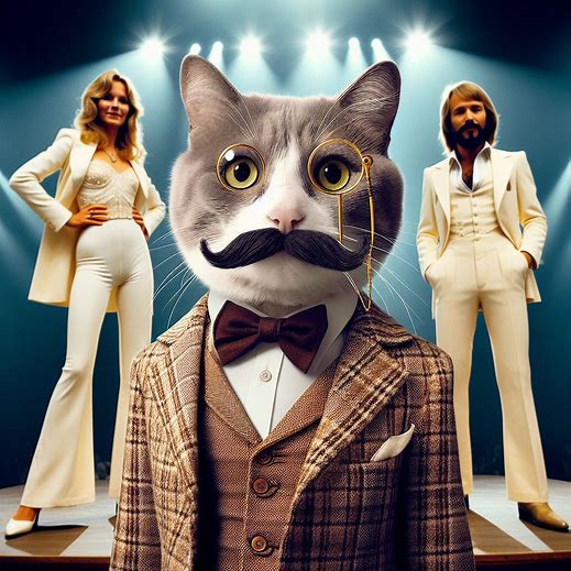 Remember Abba's debut on this day in 1974? No, probably not, so you won't know that before founding #Decats, #ChairmanMeow was in Abba's original lineup!

In a shocking display of speciesism, the Swedish songsters ousted the Chairman just before they hit the big time!

Meow!