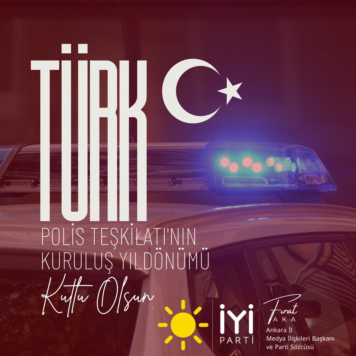 #TürkPolisTeşkilatı ‘nın kuruluşunun 179. yıl dönümünü kutlu olsun.

#PolisTeskilatı179Yasında 🇹🇷