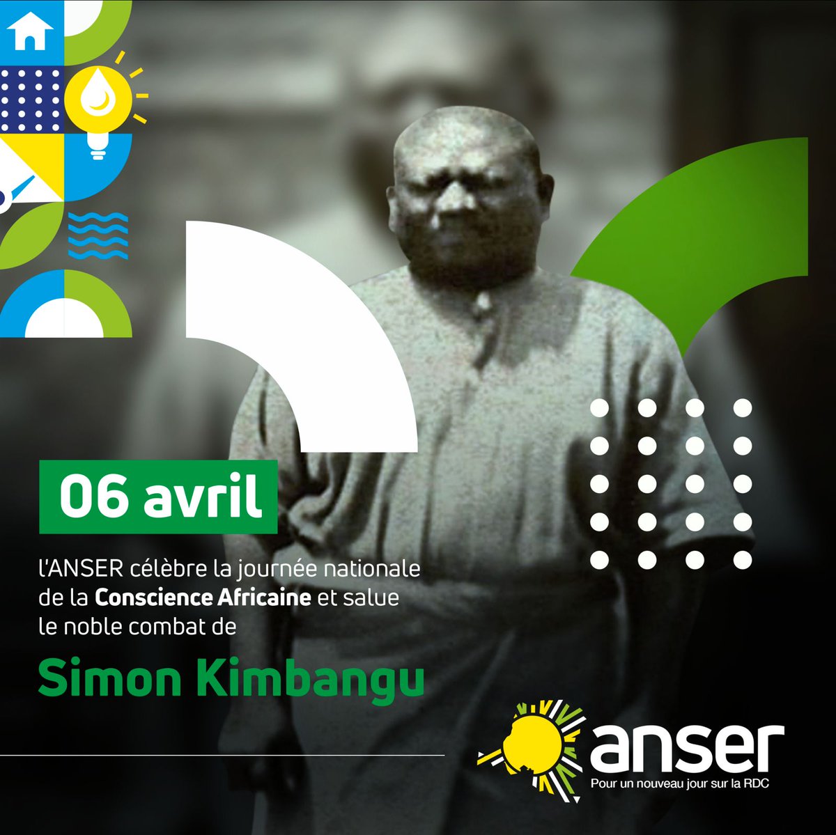 🇨🇩l'#ANSER célèbre la journée nationale de la Conscience Africaine et salue le noble combat de kimbangu.