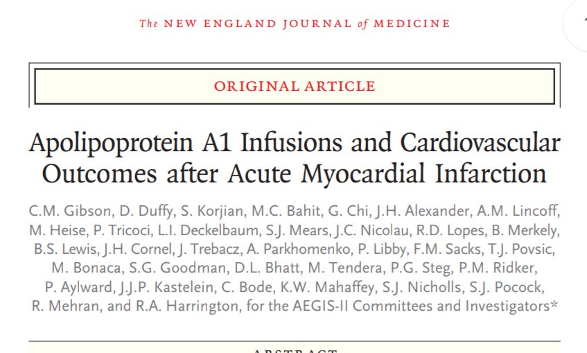 Estudio AEGIS-II en #ACC24 
A pesar de los grandes avances en terapéuticas de reducción de LDL, sigue existiendo un importante riesgo residual derivado de múltiples causas. Una de ellas, es la disminución del eflujo de colesterol post infarto.