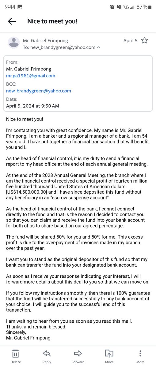 MissBrandyGreen's tweet photo. #SpamSaturday
Dear Mr. Frimpong,
I hope this response finds you ill on the floor from Scurvy.
Kindly fuck off.
Sincerely,
You've Been Blocked https://t.co/HXEiYMiy7V