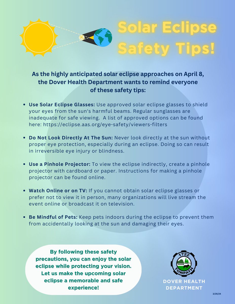 PublicDover's tweet photo. Important information from the Dover Department of Health https://t.co/7gB7HHA88V