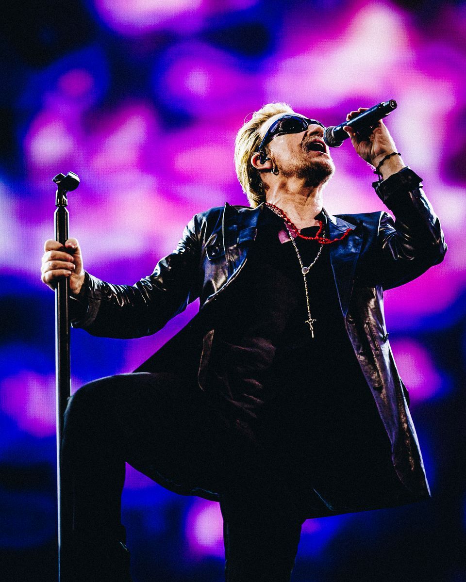 'Singers with Messianic complexes love to wander the desert, but the desert doesn't necessarily love them back. So I had to stay in a lot, my room was the humidity.' - Bono on his activities in between the Sphere shows, 2024 📷 by Rich Fury