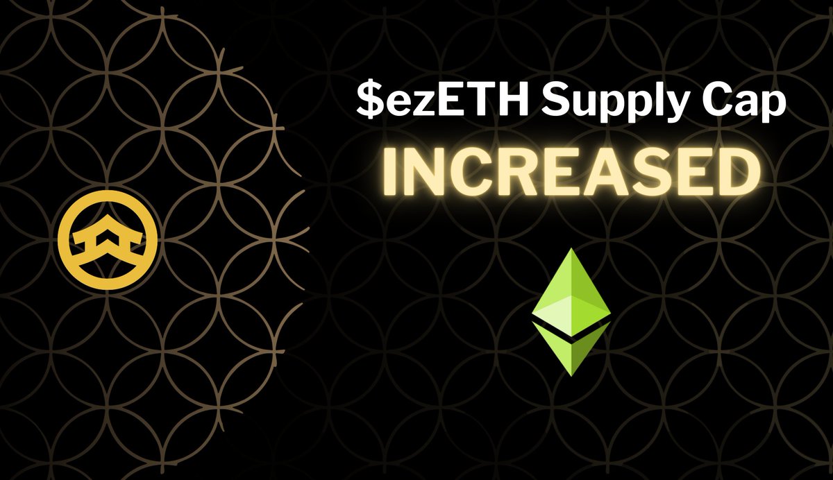 Our initial supply cap was reached just days after our @RenzoProtocol $ezETH market went live 🤯 $ezETH supply cap on Kinza Finance has now been increased ⚡️ The party is on 🕺