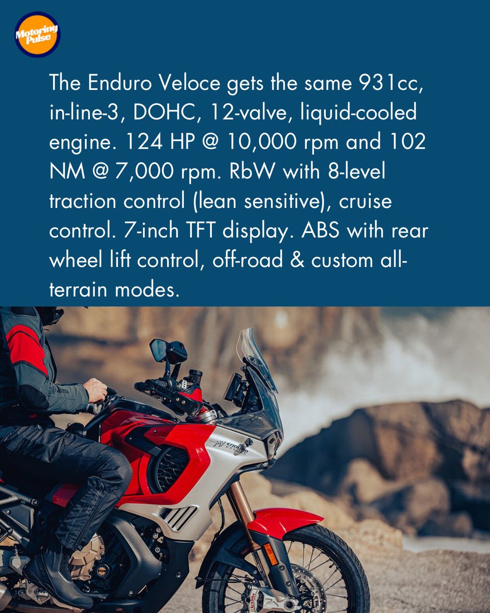 MotoringPulse's tweet photo. MV Agusta Enduro Veloce… https://t.co/phU0JQO7k8
