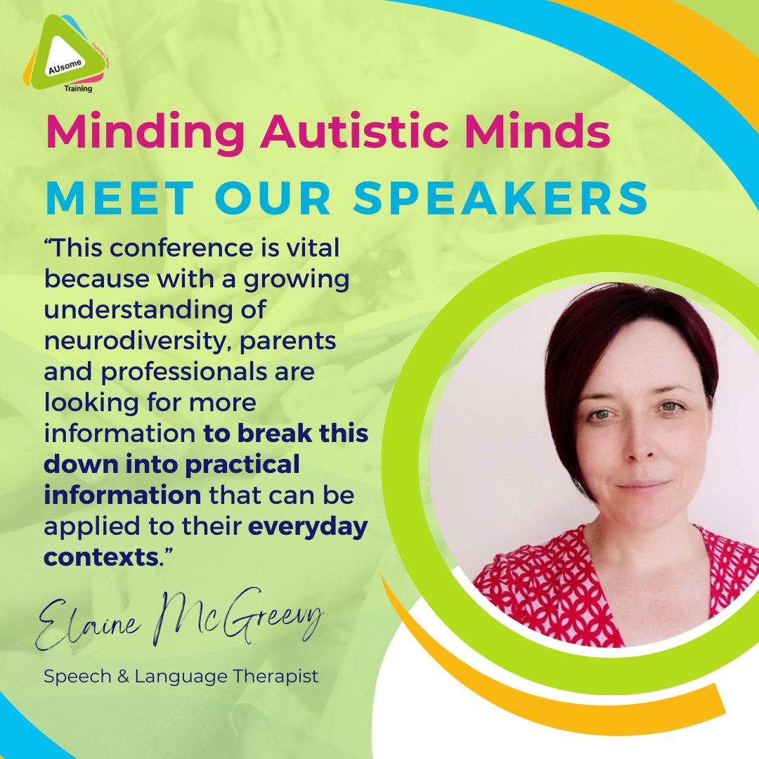 'With a growing understanding of neurodiversity, parents and professionals are looking for more information to break this down into practical info that can be applied to their everyday contexts.' @ElaineMcgreevy Presenting 25th April at Minding Autistic Minds Conference