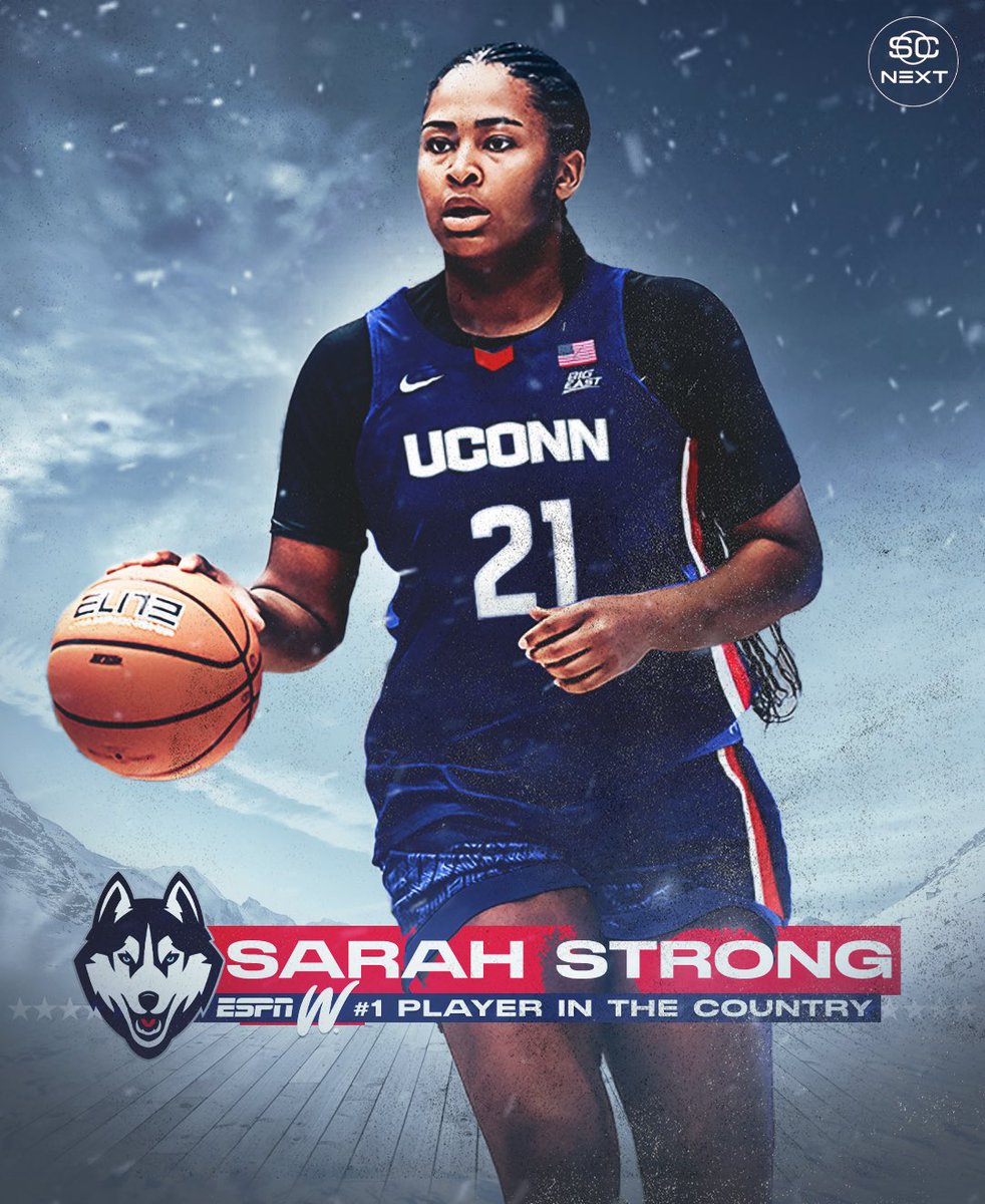 5⭐️ Sarah Strong (no. 1 espnW 💯) has committed to UConn! @thesarahstrong | @UConnWBB #ChipotleNationals