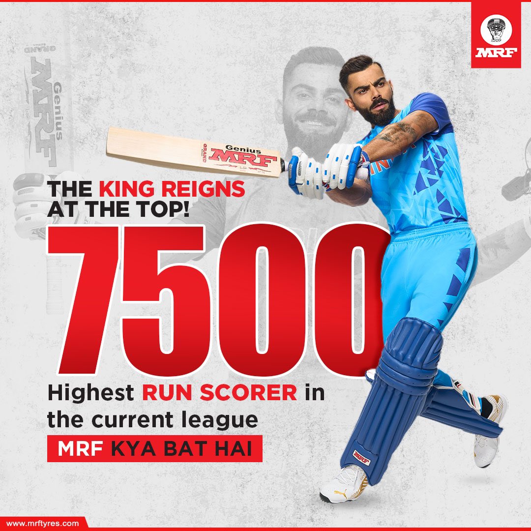 Rewriting a records with every swing! Get ready for more cricketing magic with #MRF #ViratKohli #KingKohli